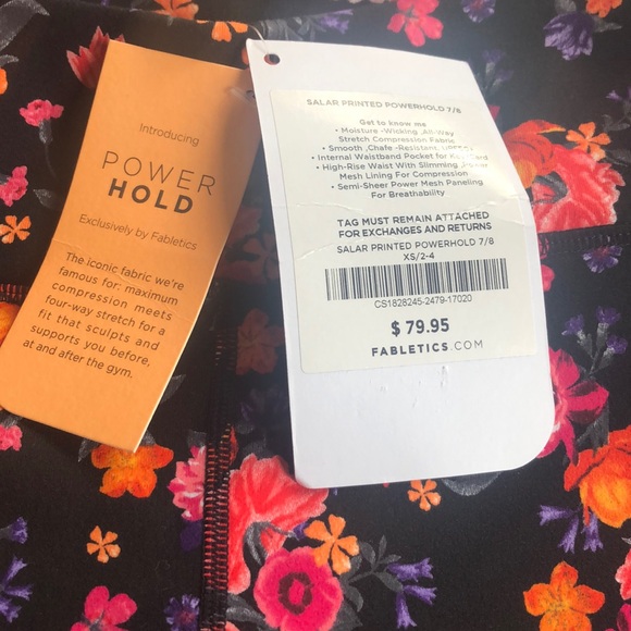 Fabletics Salar Printed Powerhold 7/8 Pants XS NWT - Picture 2 of 4